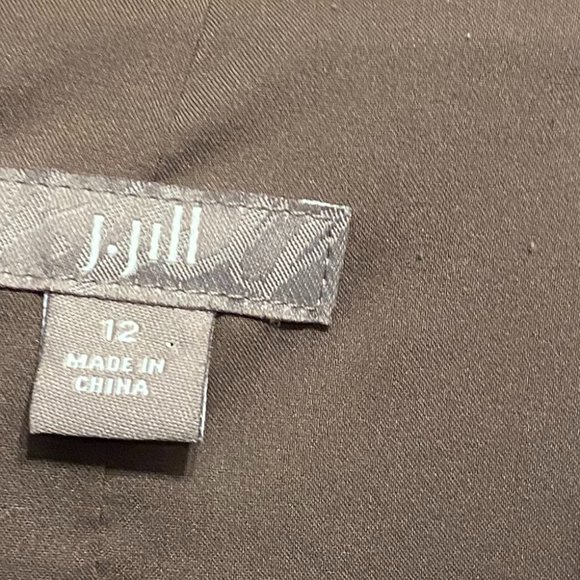 J. Jill  Metallic Copper Tie Belt Jacket Coat Zip Up Button Casual, size 12 - Picture 5 of 6